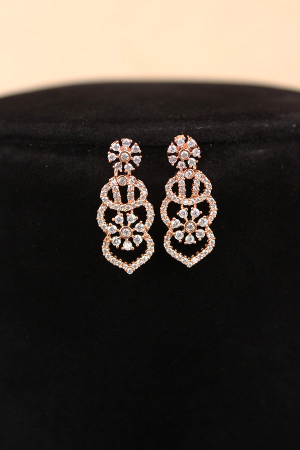 Short Chain Mangalsutra With American Diamonds And With Small Earrings (MS007)