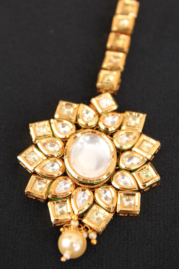 Kundan Tikka In Gold Polish (T002-K)