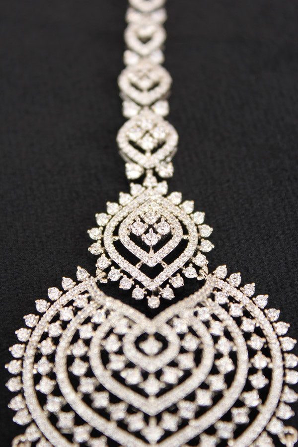 Tikka In Silver Polish And American Diamonds (T012-S-AD)