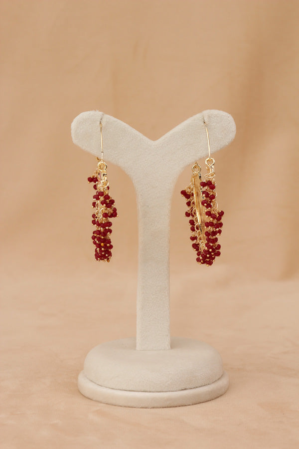Colourful Balia In Maroon Colour And Small Beads Attached (BA004-M-B1)