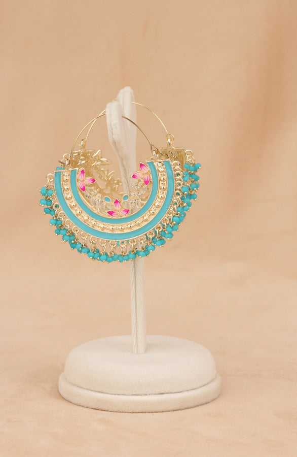 Colourful Balia In Sky Blue Colour And Small Beads Attached (BA004-SB-B1)