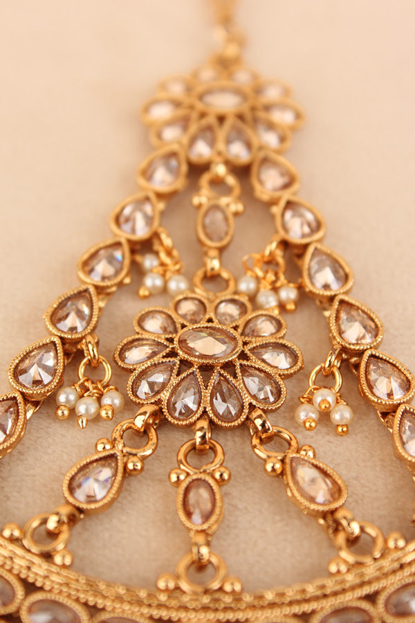 Gold Polish Premium Quality Passa With Reverse AD Stones (PAS010)