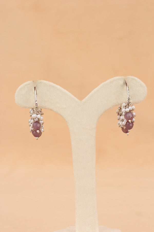 Light Weight Balia With Grey Pearls And Small White Beads Attached (BA001-GY-B1)