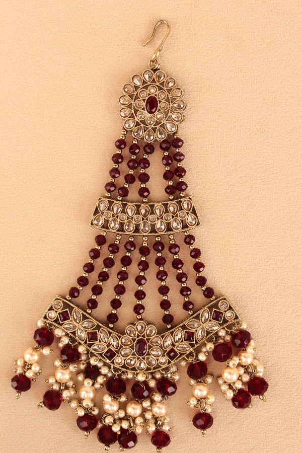 Maroon Colour Passa In Mehndi Polish And Premium Quality (PAS006)