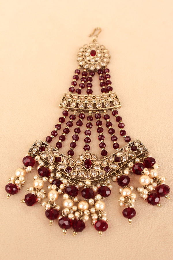Maroon Colour Passa In Mehndi Polish And Premium Quality (PAS006)