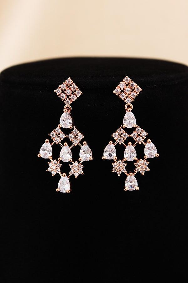 Triple Layer Necklace Set In A Glamorous And Royal Look With Sky Blue Colour Stones And Long Matching Earrings (NS007-AD-SB)