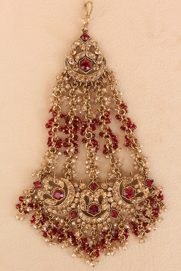 Statement Fashionable Passa With Marron Colour Stones (PAS020-M)