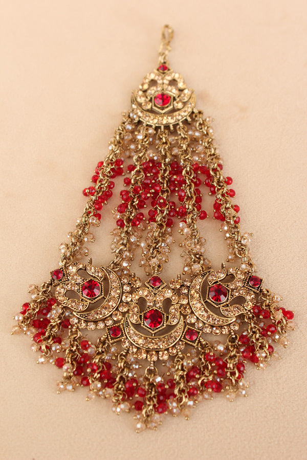 Statement Fashionable Passa With Red Colour Stones (PAS020-R)