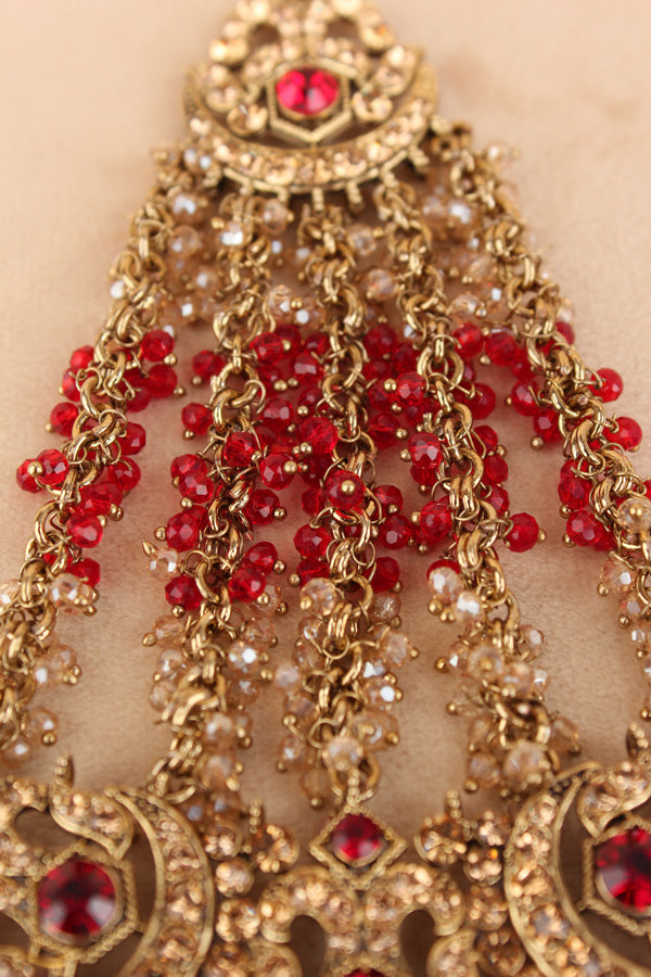 Statement Fashionable Passa With Red Colour Stones (PAS020-R)