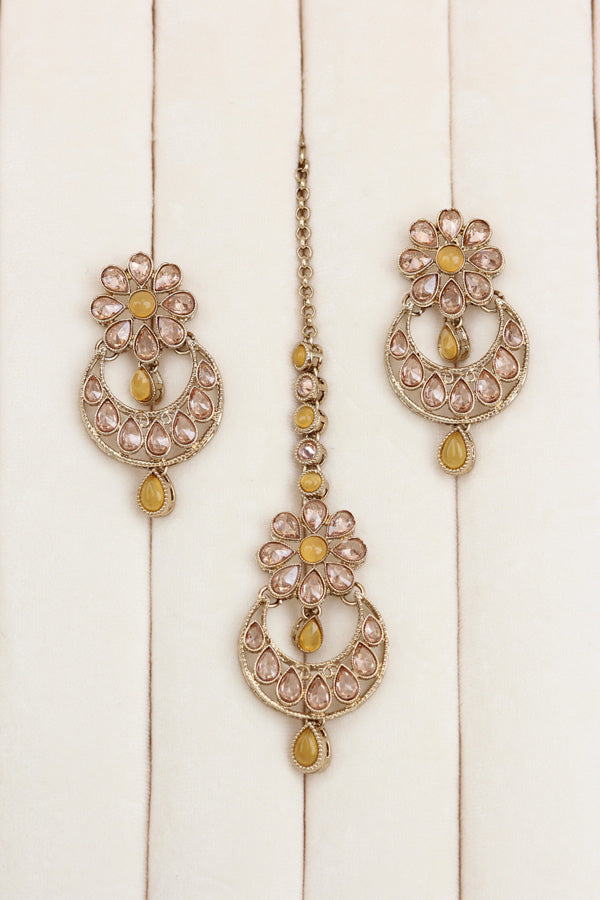 Yellow Polki Necklace With Yellow Polki Stones  (NS002-Y-Polki-Box1)