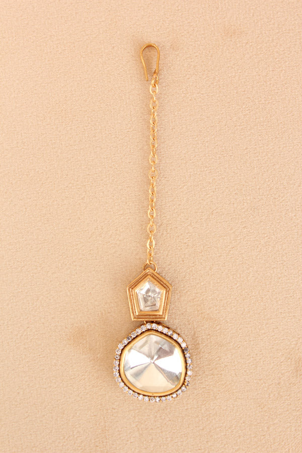 Simple Kundan Tikka (T003-K)