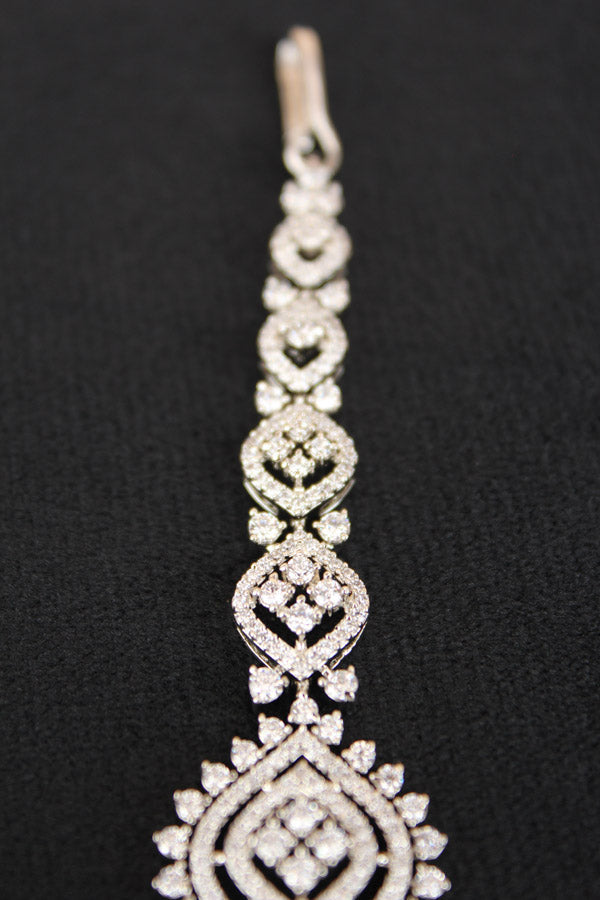 Tikka In Silver Polish And American Diamonds (T012-S-AD)