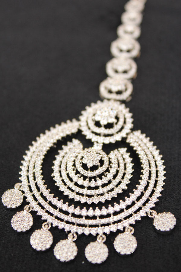 Gold Polish Tikka With American Diamonds (T013-G-AD)