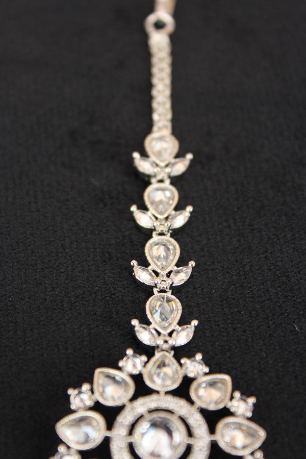 Silver Polish Tikka With Reverse AD (T017-AD)