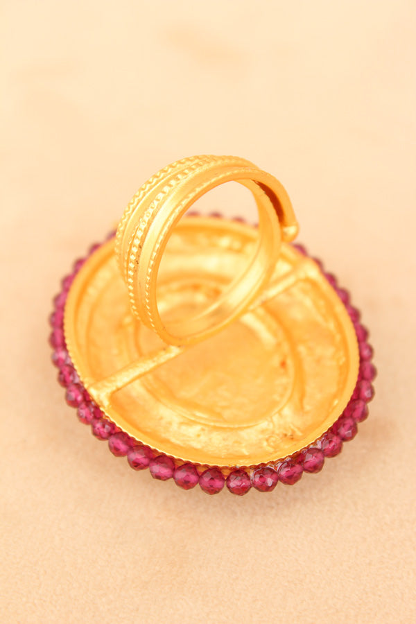 Adjustable Ring With Blue Colour Design (RF002-B)
