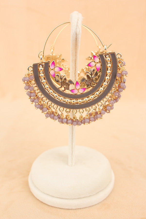 Colourful Balia In Grey Colour And Small Beads Attached (BA004-GY-B1)