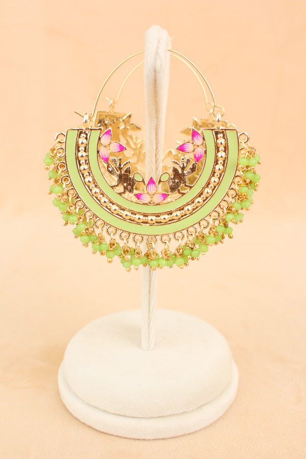 Colourful Balia In Light Green Colour And Small Beads Attached (BA004-LG-B1)