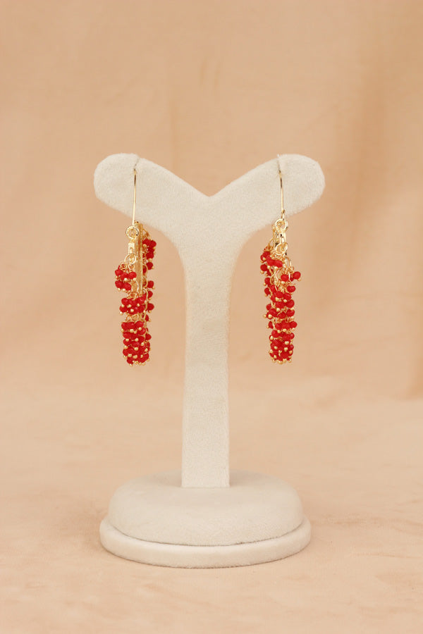 Colourful Balia In Red Colour And Small Beads Attached (BA004-R-B1)
