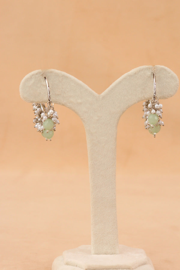 Light Weight Balia With Light Green Pearls And Small White Beads Attached (BA001-LG-B1)
