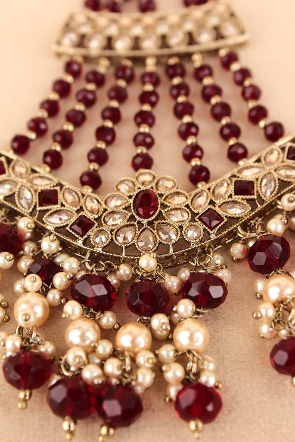 Maroon Colour Passa In Mehndi Polish And Premium Quality (PAS006)