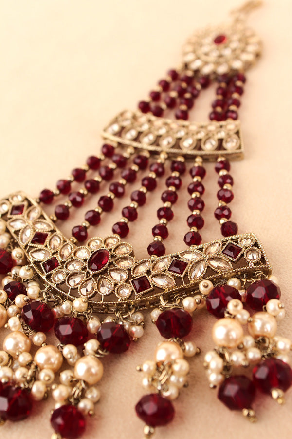 Maroon Colour Passa In Mehndi Polish And Premium Quality (PAS006)