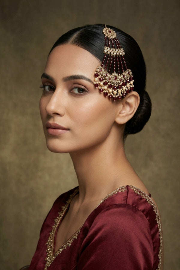 Maroon Colour Passa In Mehndi Polish And Premium Quality (PAS006)