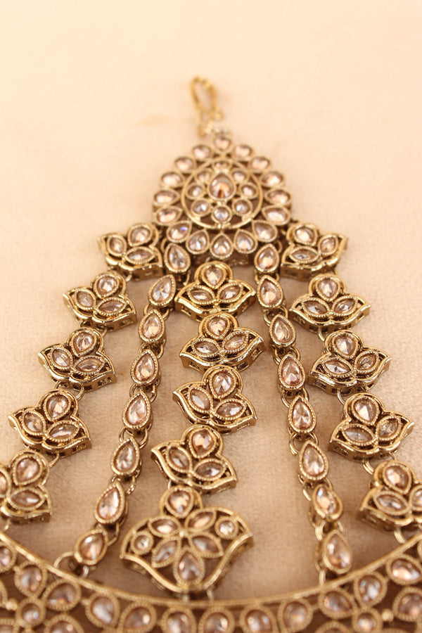 Mehndi Polish Passa With Reverse AD Stones In Quality Adn Golden Pearls Attached (PAS005)