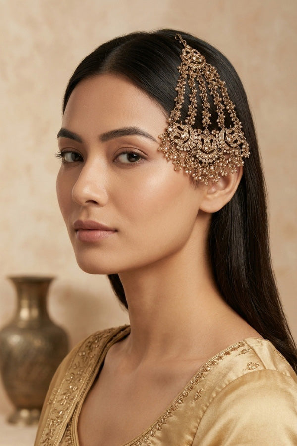 Statement Fashionable Passa With Gold Colour Stones (PAS020-GO)