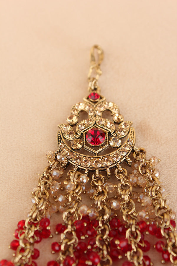 Statement Fashionable Passa With Red Colour Stones (PAS020-R)
