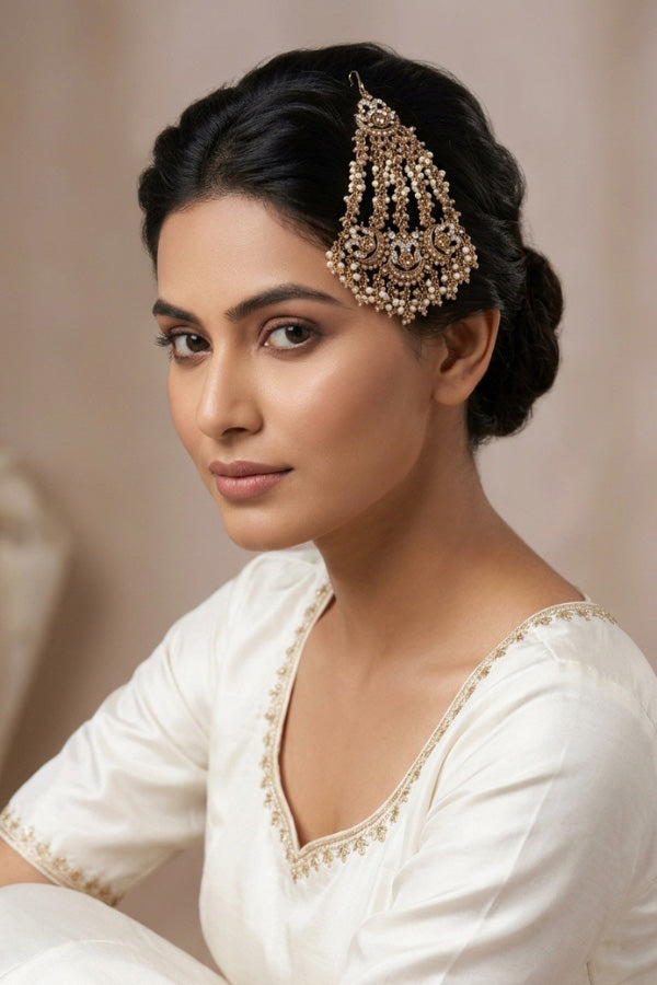 Statement Fashionable Passa With Silver Colour Stones (PAS020-S)